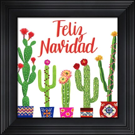 Framed Navidad Tropical I Print