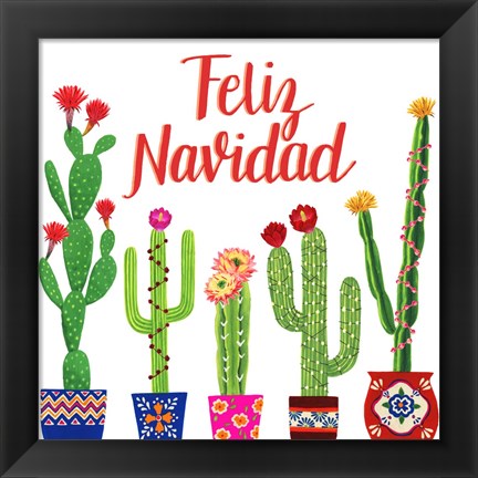 Framed Navidad Tropical I Print