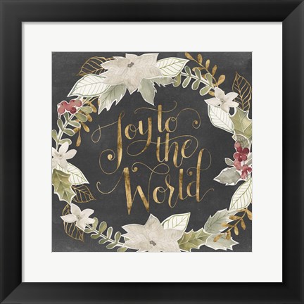 Framed Gilded Christmas II Print