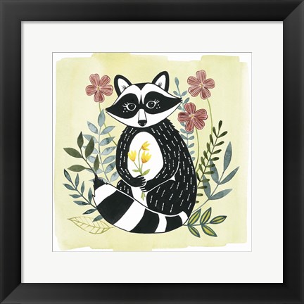 Framed Floral Forester I Print