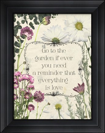 Framed Pressed Floral Quote II Print