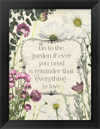 Framed Pressed Floral Quote II Print