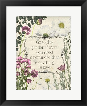 Framed Pressed Floral Quote II Print