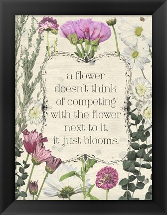 Framed Pressed Floral Quote III Print