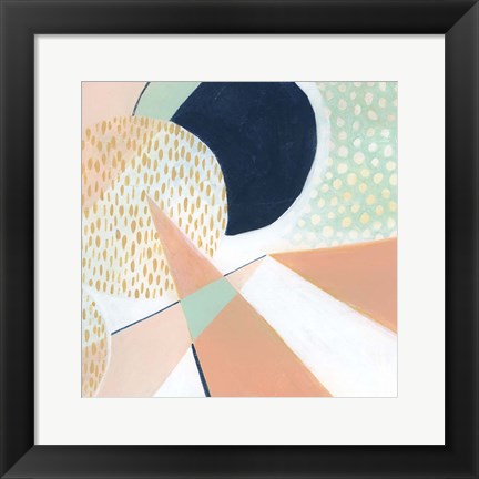 Framed Peach Eclipse VI Print