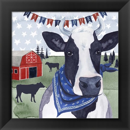 Framed American Herd  II Print