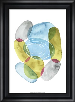 Framed Sunlit Pebbles I Print