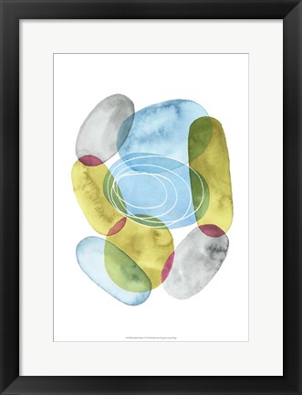 Framed Sunlit Pebbles I Print