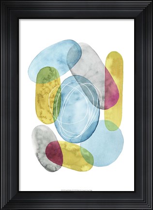 Framed Sunlit Pebbles II Print
