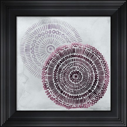 Framed Berry Mandalas I Print
