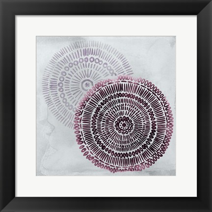 Framed Berry Mandalas I Print