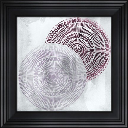Framed Berry Mandalas II Print