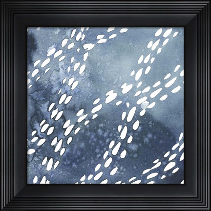 Framed Indigo Ripple I Print