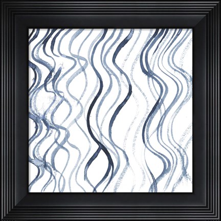 Framed Indigo Ripple IV Print