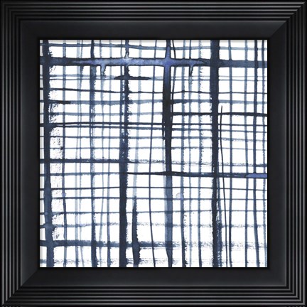 Framed Indigo Ripple V Print