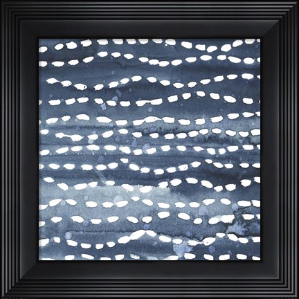 Framed Indigo Ripple VI Print