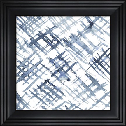 Framed Indigo Ripple VIII Print