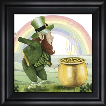 Framed Leprechaun&#39;s Rainbow II Print