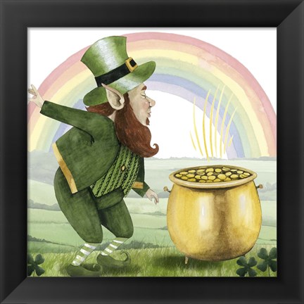 Framed Leprechaun&#39;s Rainbow II Print