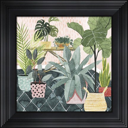 Framed Modern Jungle I Print