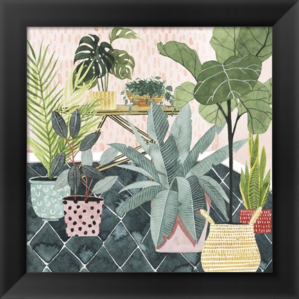 Framed Modern Jungle I Print