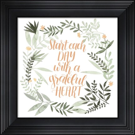 Framed Grateful I Print