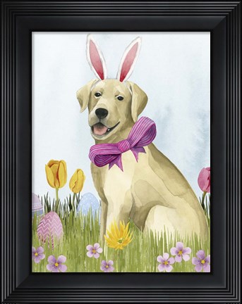 Framed Puppy Easter I Print