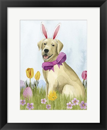 Framed Puppy Easter I Print