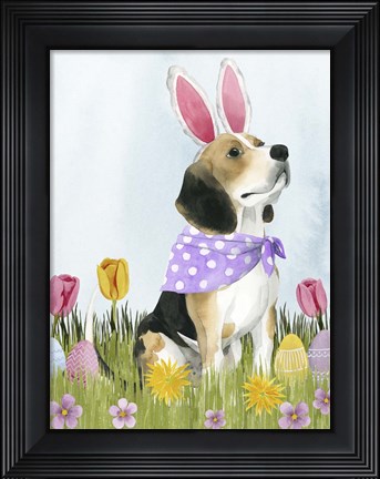 Framed Puppy Easter II Print