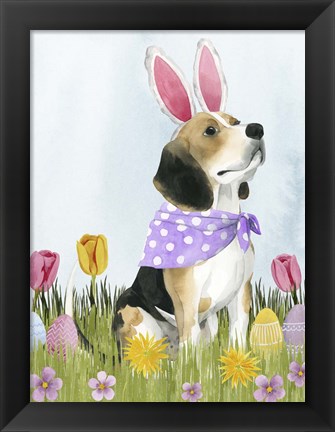 Framed Puppy Easter II Print