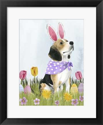 Framed Puppy Easter II Print