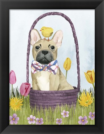 Framed Puppy Easter III Print