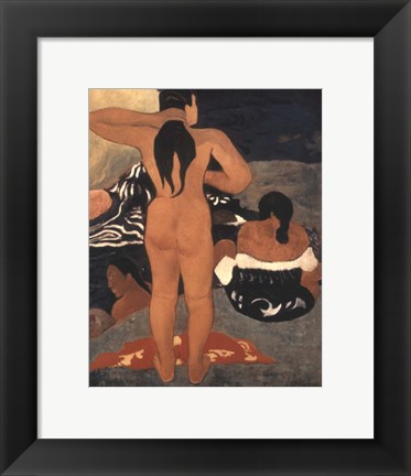 Framed Bathers, 19th Century Print