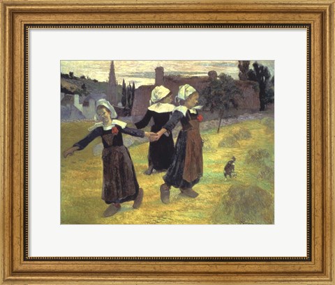 Framed Breton Girls, 1888 Print