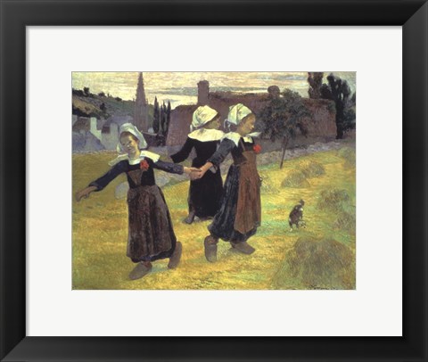 Framed Breton Girls, 1888 Print