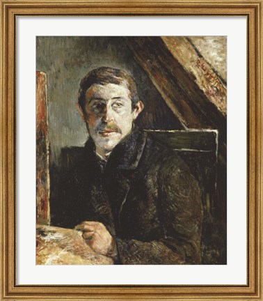 Framed Gauguin Behind an Easel Print