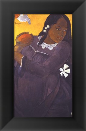 Framed Woman with Mango Print