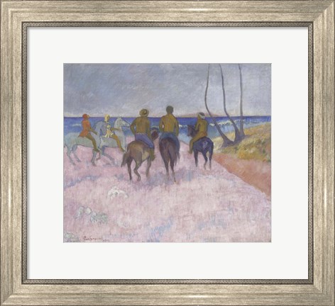 Framed Reiter Am Strand (Cavaliers Sur La Plage), 1902 Print
