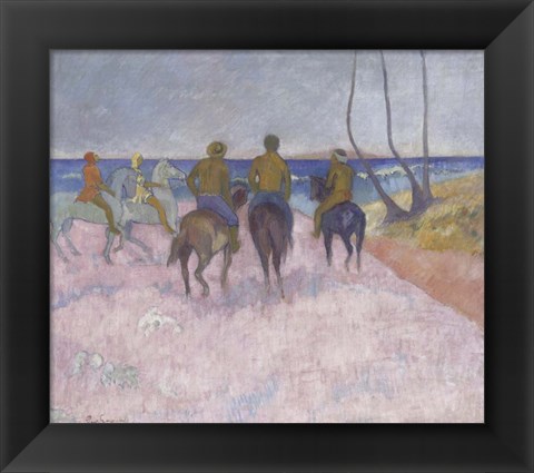 Framed Reiter Am Strand (Cavaliers Sur La Plage), 1902 Print