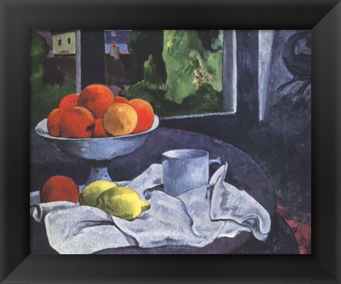 Framed Still Life with Fruit, Brittany Print