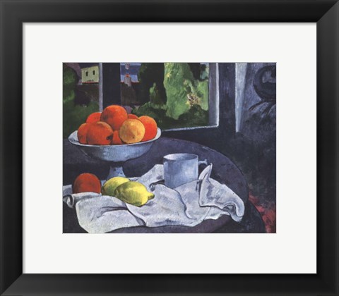 Framed Still Life with Fruit, Brittany Print