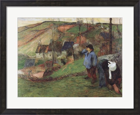 Framed Breton Shepherd Print