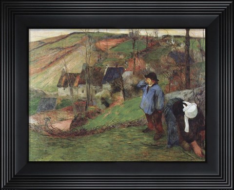 Framed Breton Shepherd Print