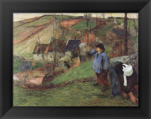 Framed Breton Shepherd Print