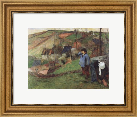 Framed Breton Shepherd Print