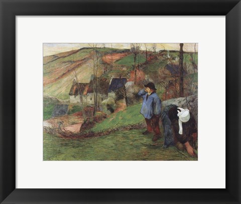 Framed Breton Shepherd Print