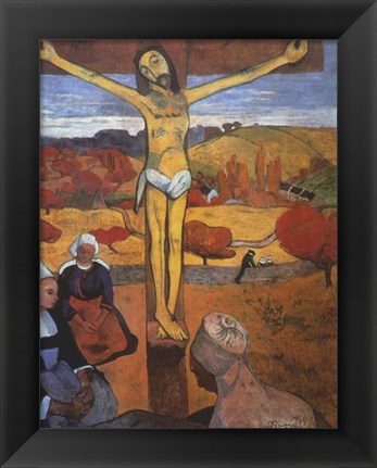 Framed Yellow Christ Print