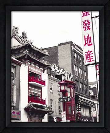 Framed Chinatown Reds I Print