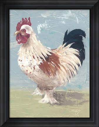 Framed Farm Life-Chickens II Print