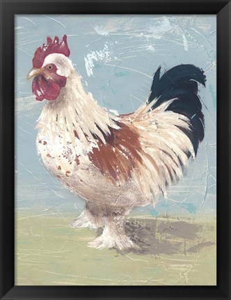 Framed Farm Life-Chickens II Print